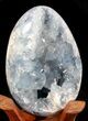 Crystal Filled Celestine (Celestite) Egg Geode #41717-3